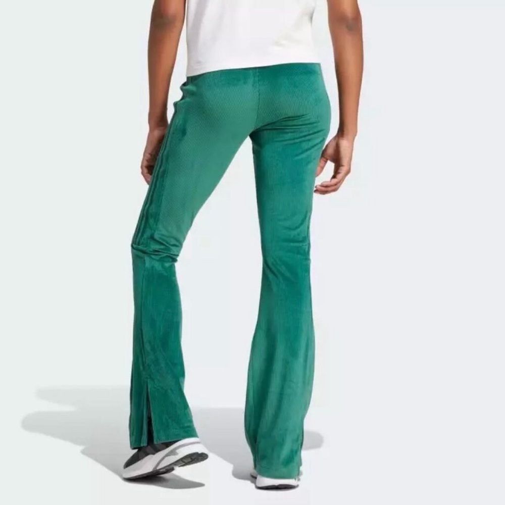 adidas Teal Ribbed Leggings - Picture 3 of 5